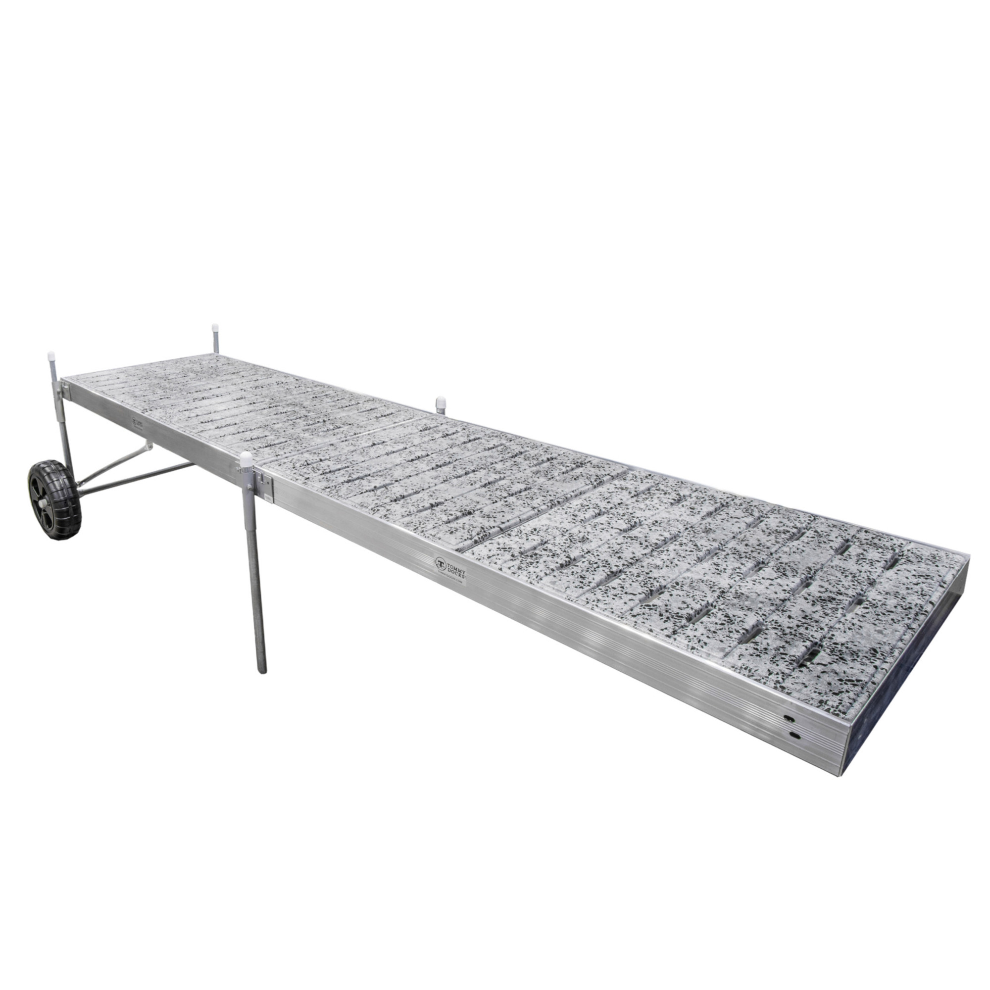Tommy Docks Roll-In-Dock with Terrazzo Decking - 16ft., Aluminum Frame, Slip-Resistant, Model# TD-50850